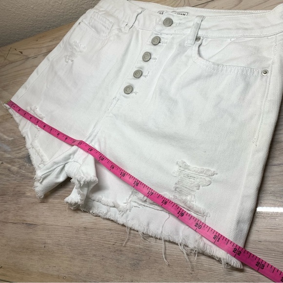 YMI Dream High Rise Button Fly Denim Shorts - Picture 11 of 16